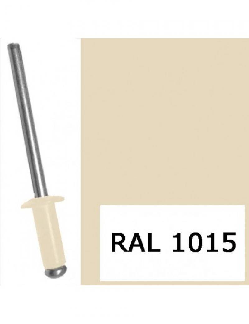 Заклепка вытяжная, окрашенная в цвета RAL 3,2x8 RAL 1015 легкий слоновый (1000 шт)