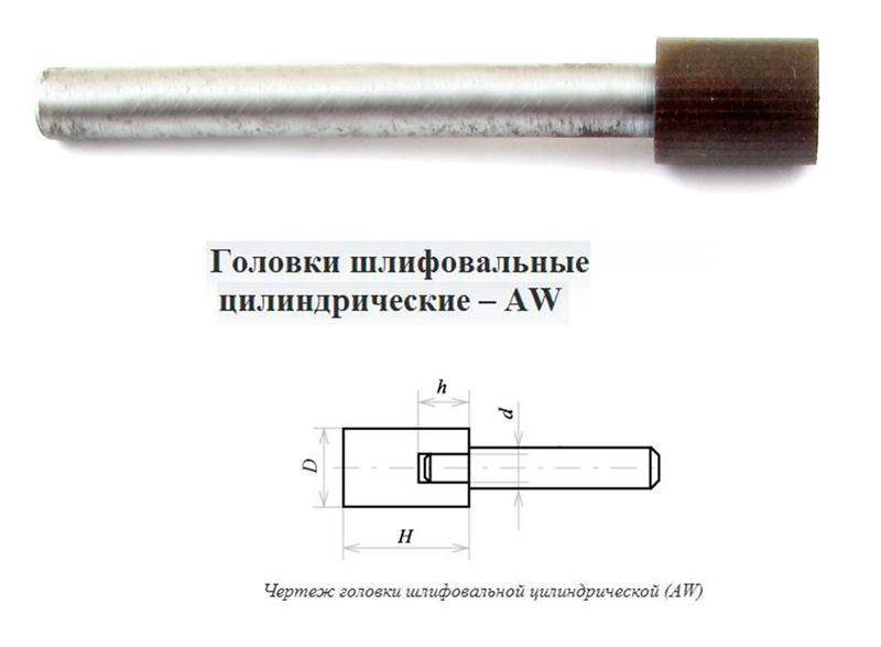 Головка алмазная цилиндрическая (АГЦ) AC6 100/80 M1-01 1,1x7x32x3,0