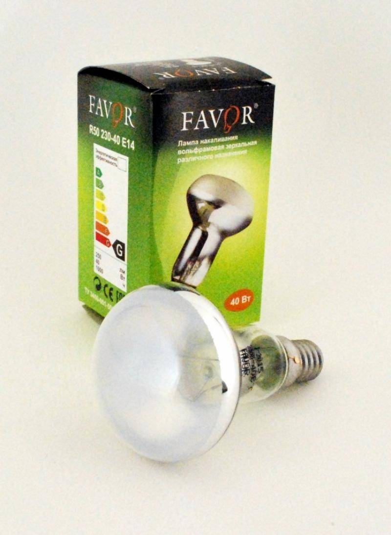 Лампа накаливания Favor ЗК 40W E14 R50