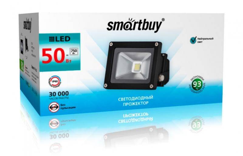 Прожектор светодиодный FL SMD Smartbuy-50W/6500K/IP65