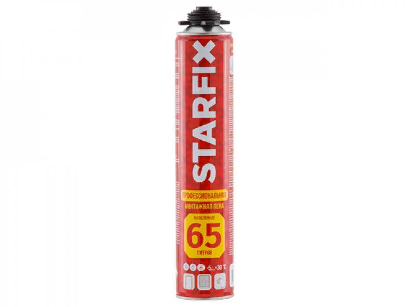 Пена монтажная профессиональная STARFIX Foam Pro 65 (900 мл) (Выход пены до 65 литров)