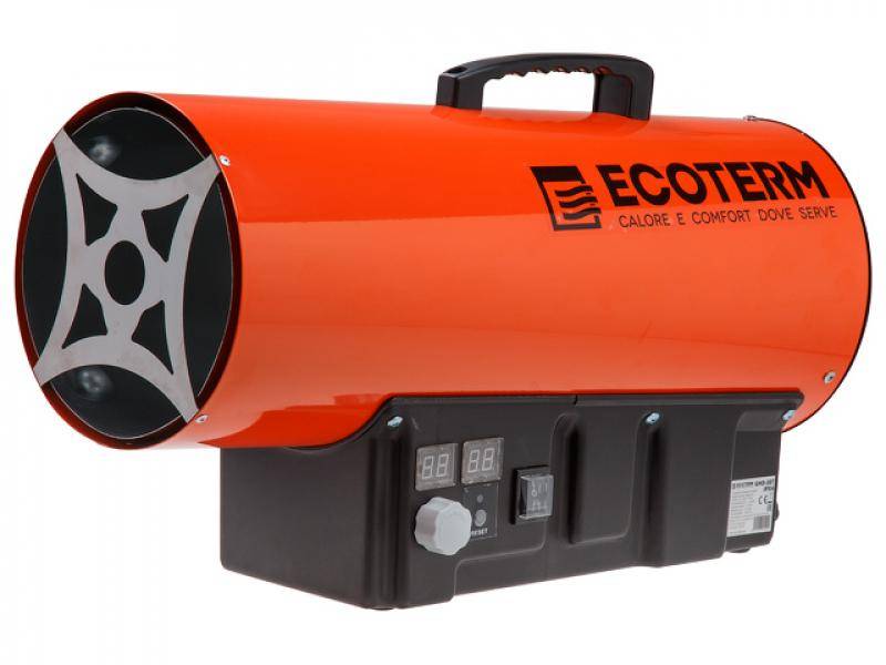 Нагреватель воздуха газ. Ecoterm GHD-30T прям., 30 кВт, термостат, переносной (30 кВт, 650 м3/ч)