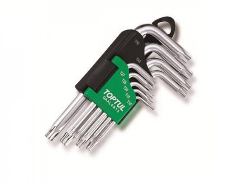 Набор ключей Torx T10-Т50 9 шт. короткие TOPTUL (GAAL0913)